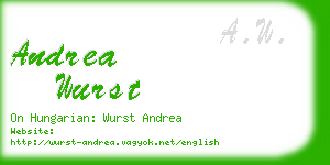 andrea wurst business card